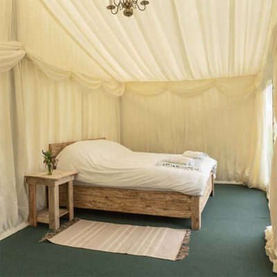 Luxury Safari tent 6 metres by 3 metres for Glastonbury Festival glamping