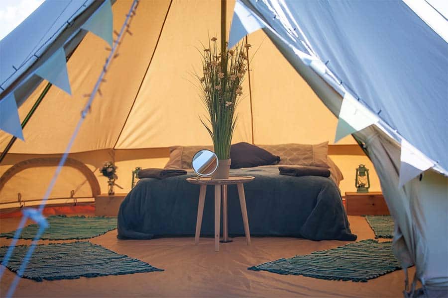 Luxury glamping tents available for last minute Glastonbury Festival 2025 bookings